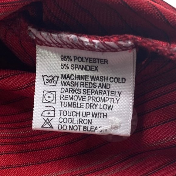 Slazenger Classic Fit Polo Golf Shirt Mens Size XL Red Striped UPF 30+ Wicking - Picture 6 of 6